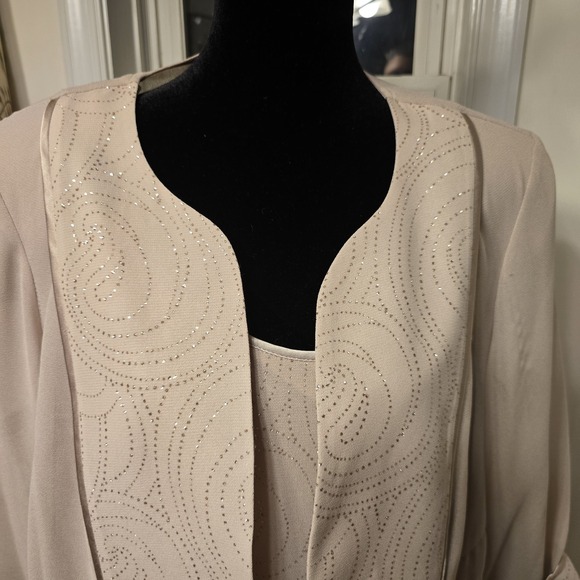 Elegant Beaded Jacket Dress Suit Evening Formal Occasion Womens Size 20W - Picture 2 of 11